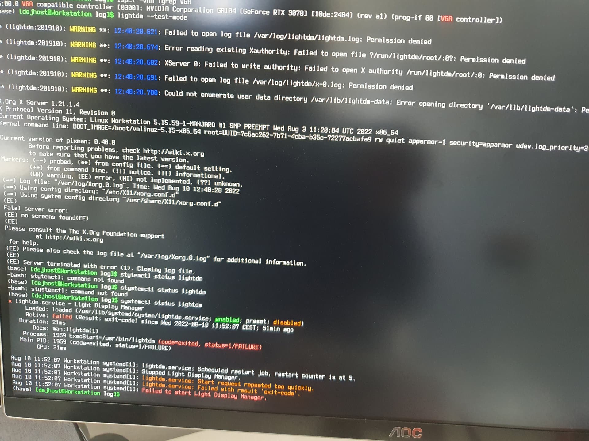 Lightdm Fails Nvidia Fails To Initialize Kernel Module Graphics Display Manjaro Linux Forum