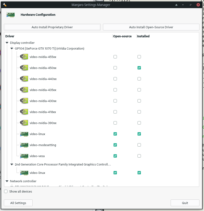 Auto Install Proprietary Driver video nvidia 455xx failed