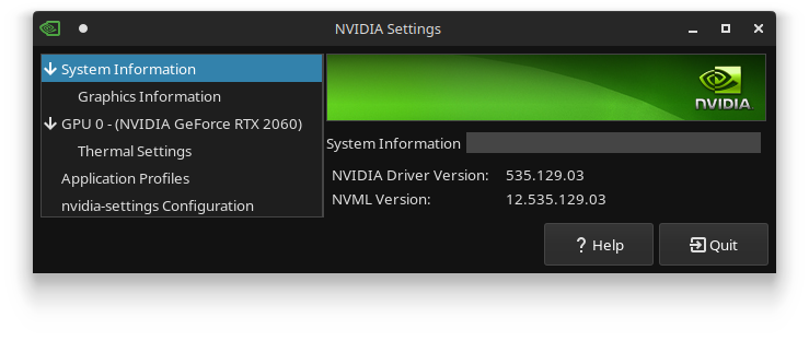 NVidia Settings manager missing almost all options under KDE