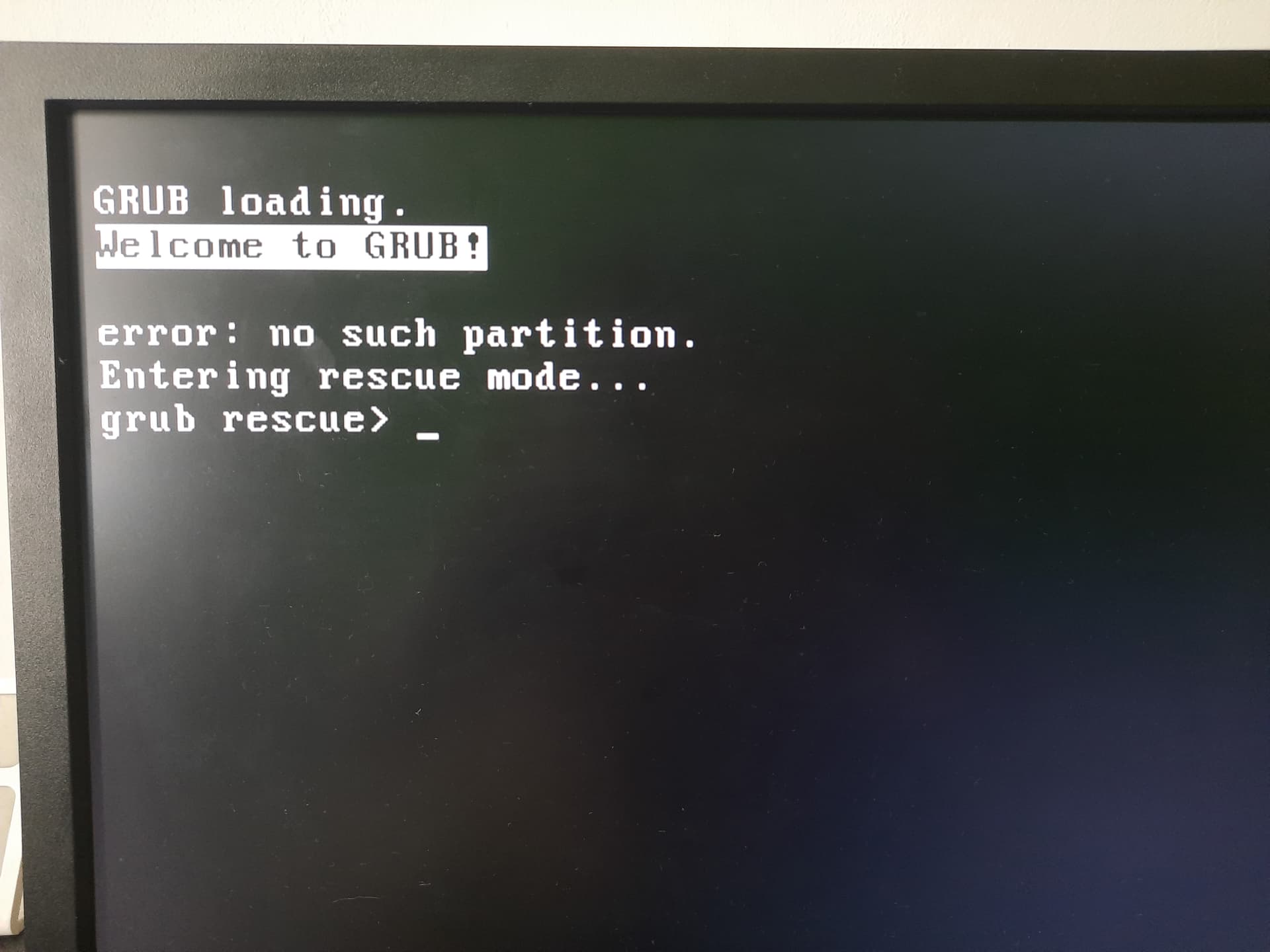 Ошибка SSD. Boot attempt