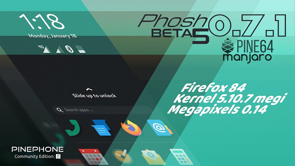 Manjaro ARM Beta5 With Phosh (PinePhone) - Releases - Manjaro Linux Forum