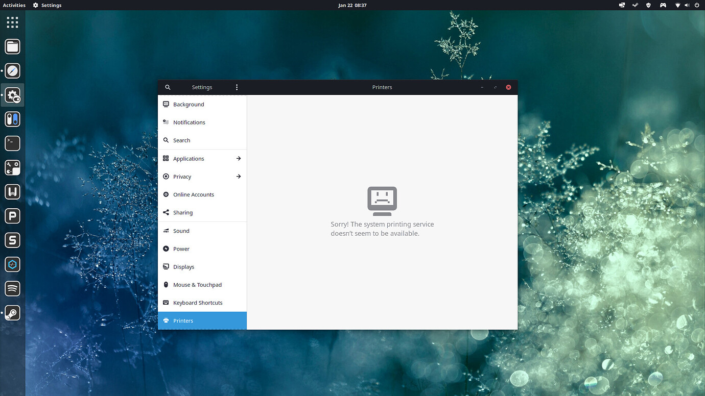 Manjaro Gnome (minimal install) Which packages to install to get