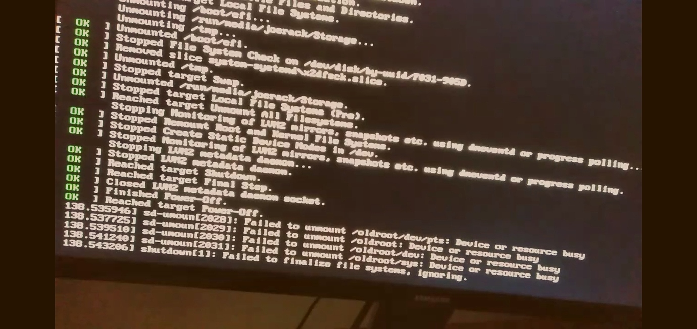 Failed to mount oldroot Device or resource busy Support Manjaro Linux Forum