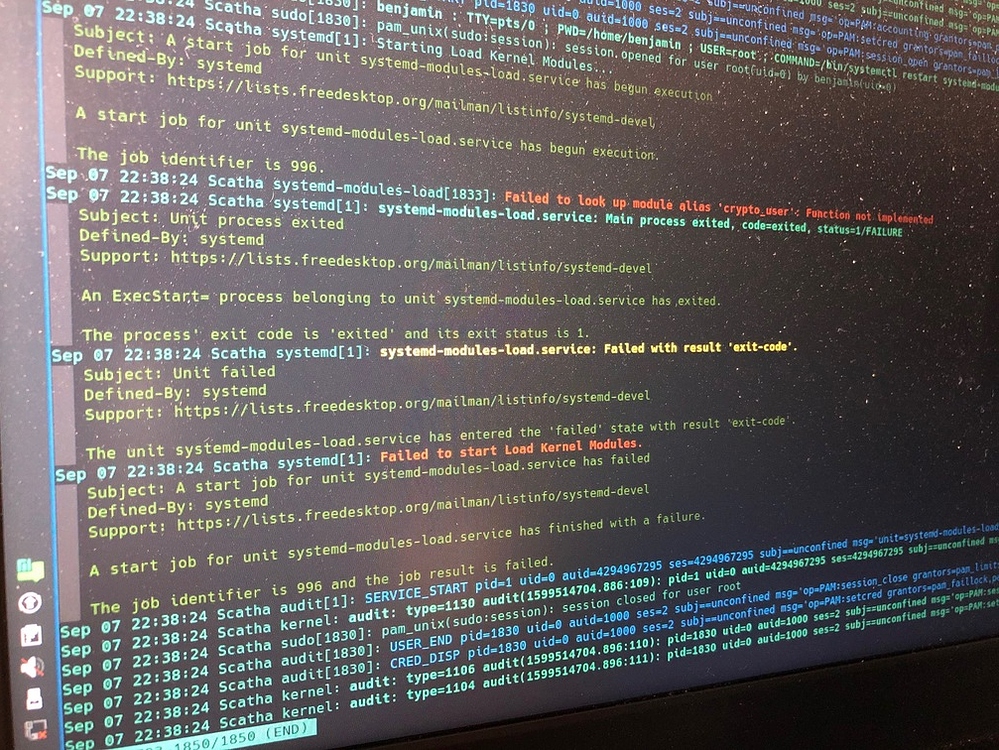 Systemd modules load Failed To Look Up Module Alias crypto user 