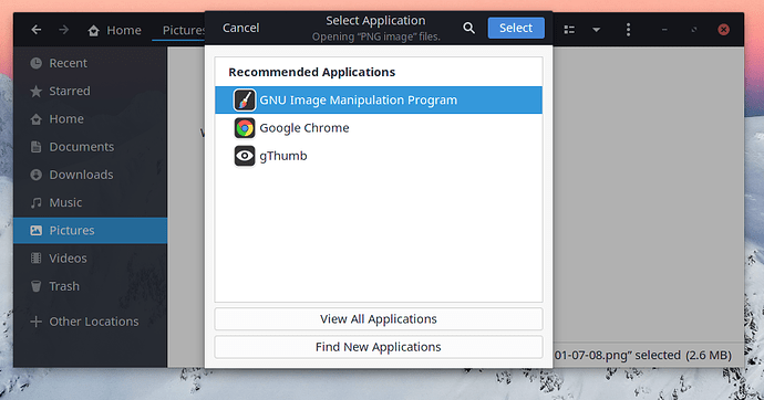 select application