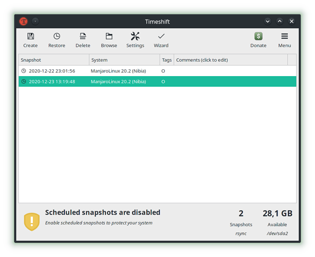 system info refers to nibia OS while timeshift is installed on kde OS