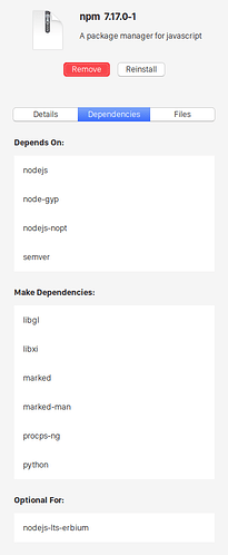 npm dependencies