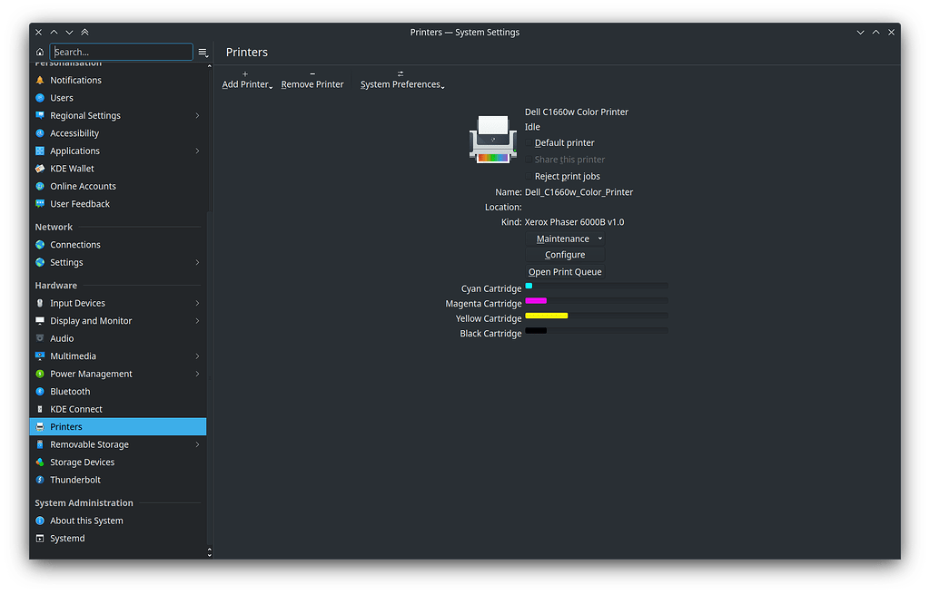 Cant see printer ink level after plasma6 update - KDE Plasma - Manjaro ...