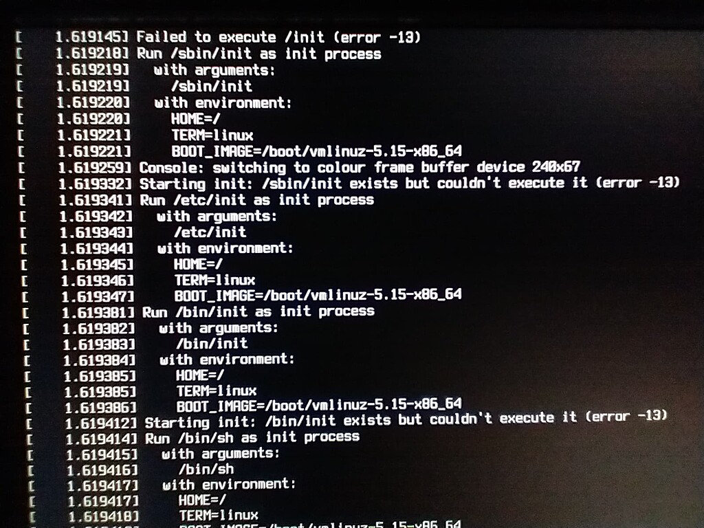 can-t-boot-sbin-init-exists-but-couldn-t-execute-it-error-13-support-manjaro-linux-forum