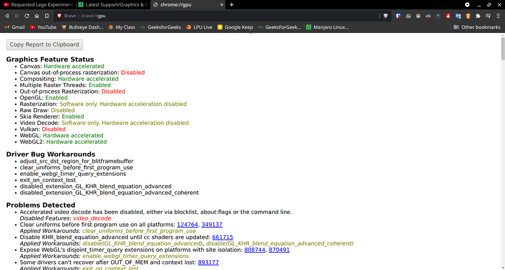 How to enable hardware acceleration on Brave? Support Manjaro Linux