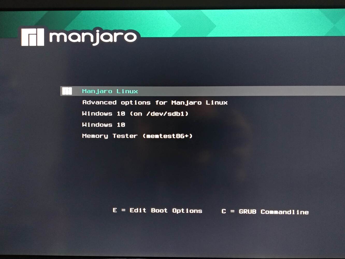 Настройка grub manjaro linux