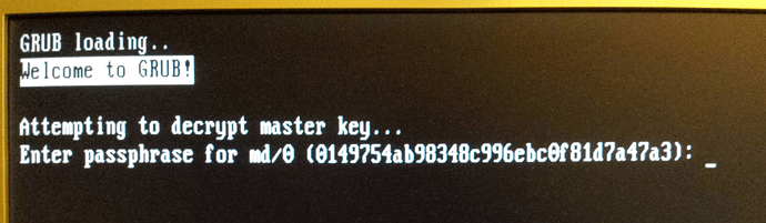 Cryptodisk prompt
