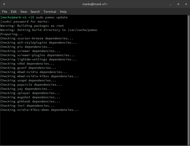 Terminal-Pamac Update-2022-03-09 08-11-11