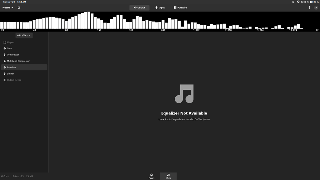 EasyEffects How do I get the equalizer? Software & Applications