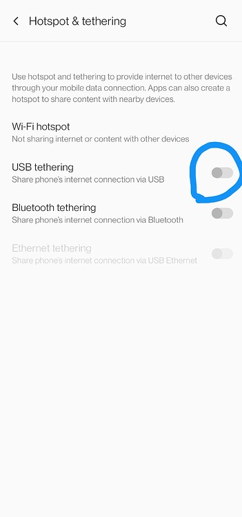 Usb tethering not working - Support - Manjaro Linux Forum