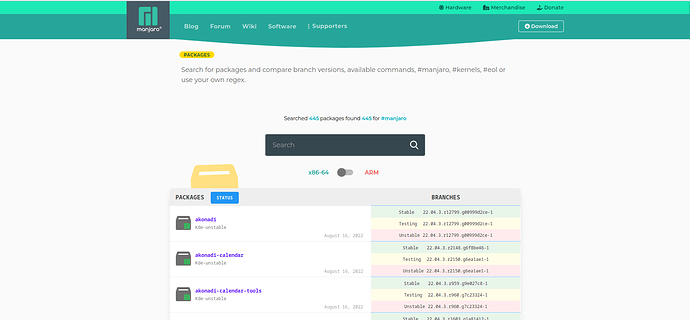 Manjaro-Packages-Bug