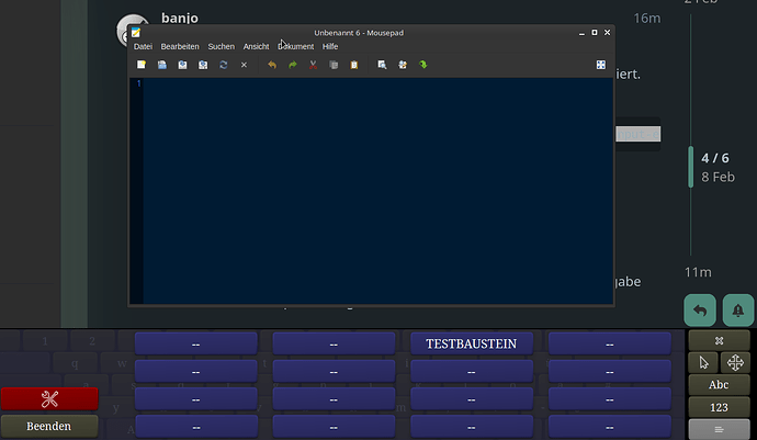 Einfügeansicht-Textbausteine