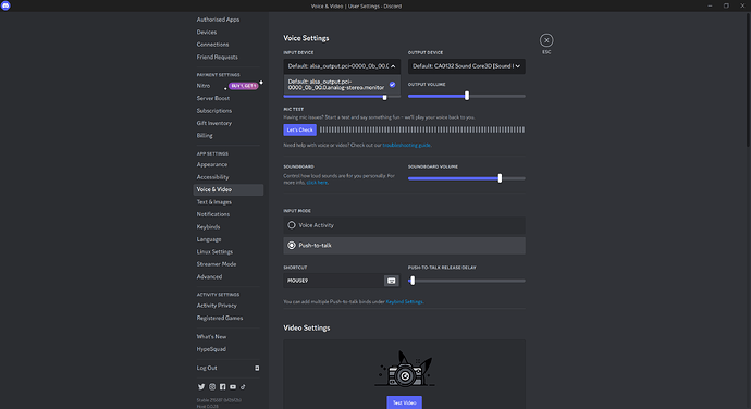 Discord Input device