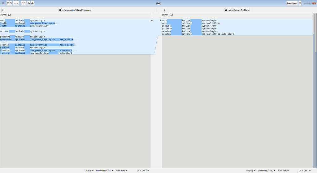 I need help with merging /etc/pam.d/sddm.pacnew Support Manjaro Linux Forum