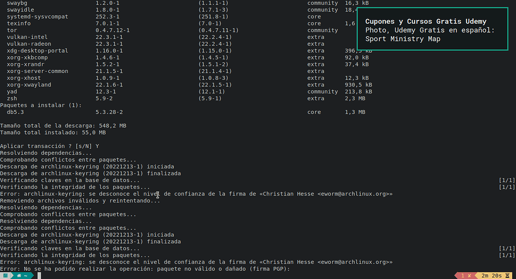 Pgp Firma Error Español Manjaro Linux Forum