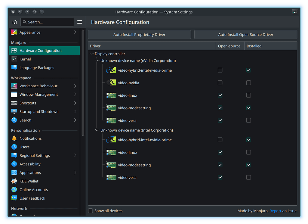 Manjaro intel 2024 graphics driver