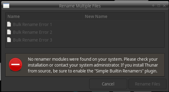 Bulk Rename Error