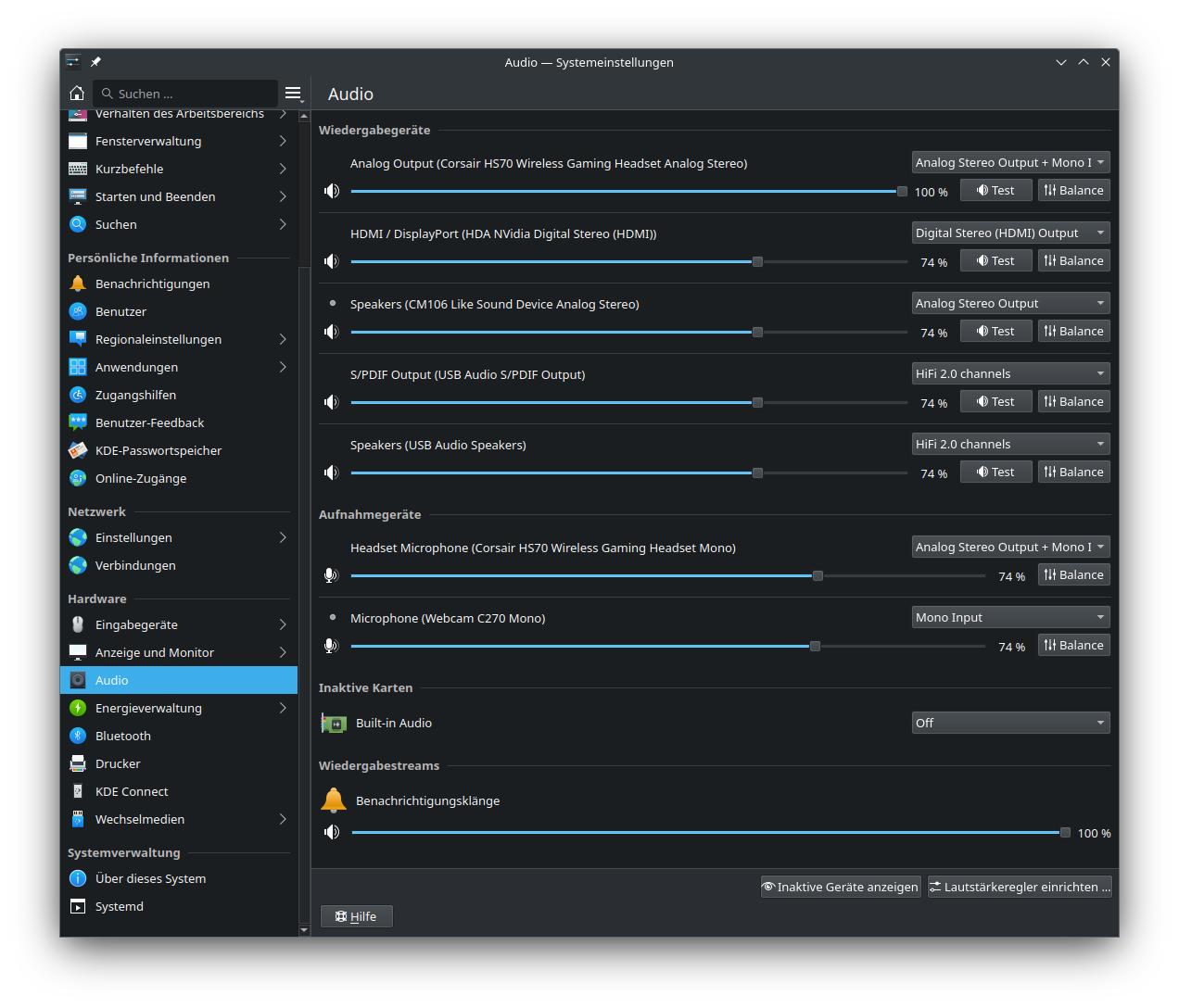 Corsair discount hs70 linux