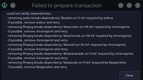 alvr failed to prepare transaction