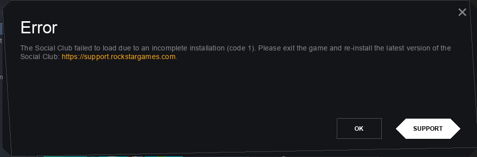 Rockstar Games Launcher / Social Club Update Error