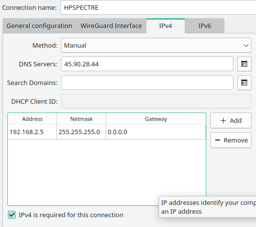 Wireguard IPV4