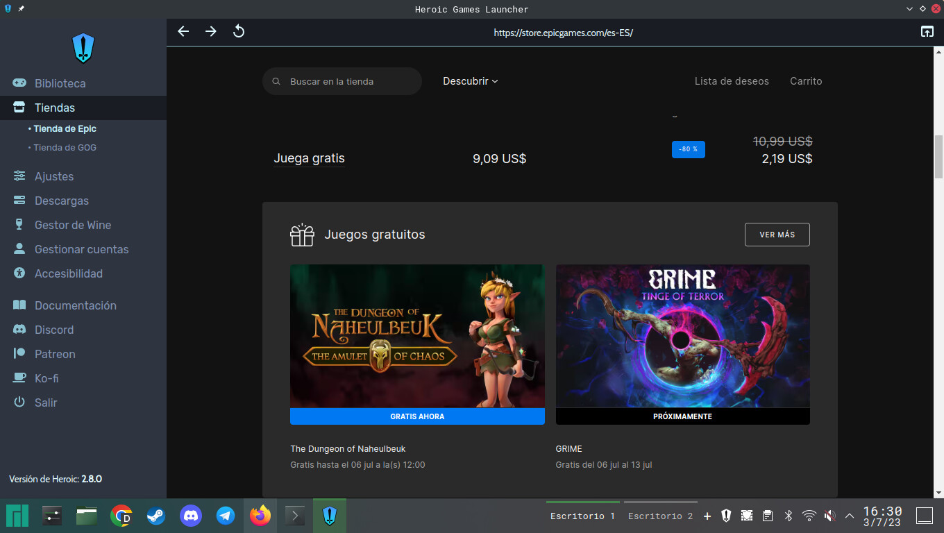 APRENDA COMO INSTALAR A EPIC GAMES NO LINUX DE FORMA FÁCIL - HEROIC GAMES  LAUNCHER 