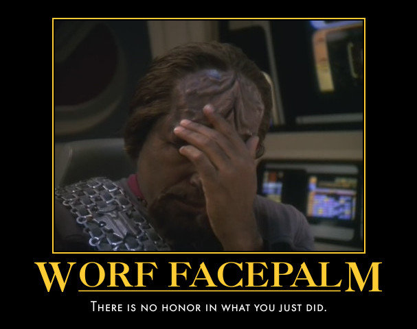 Facepalm - Worf