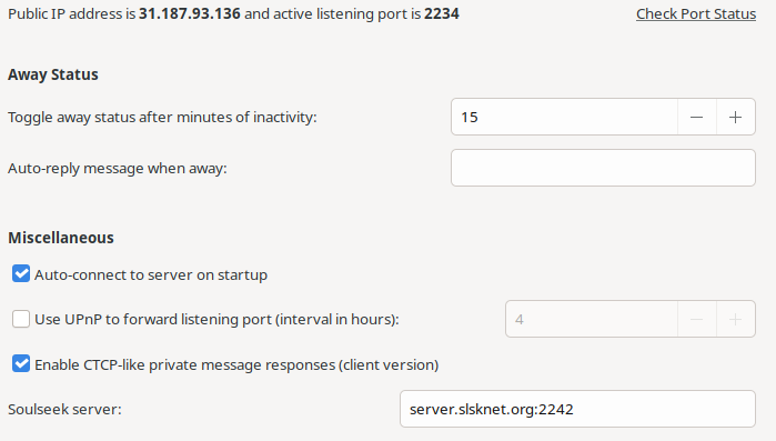 Soulseek port forwarding