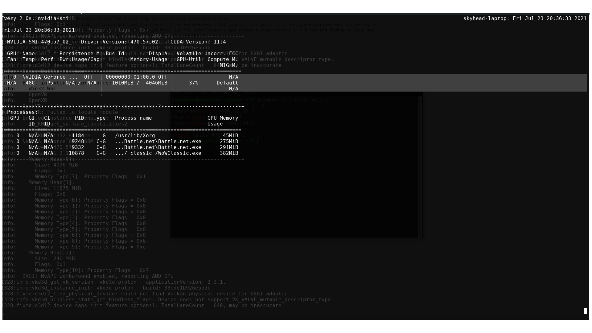 WoW + Optimus Manager not working on hybrid - Gaming - Manjaro Linux Forum