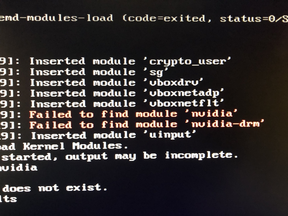 nvidia-module niet gevonden