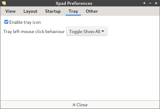 xpad_tray_left_mouse_click_behavior