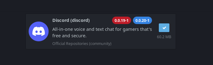 update failed discord